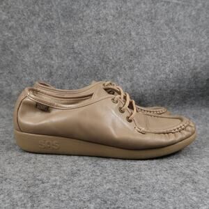 Sas Shoes Womens 7.5 Siesta Moccasin Sneakers Comfort Lace Up Handmade Leather